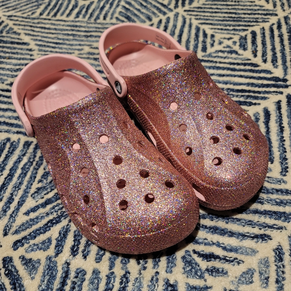 Crocs Baya Glitter Clog Pink Adult Sz M8/W10
